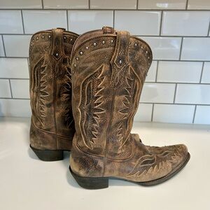 Ariat Distressed Leather Western Boots